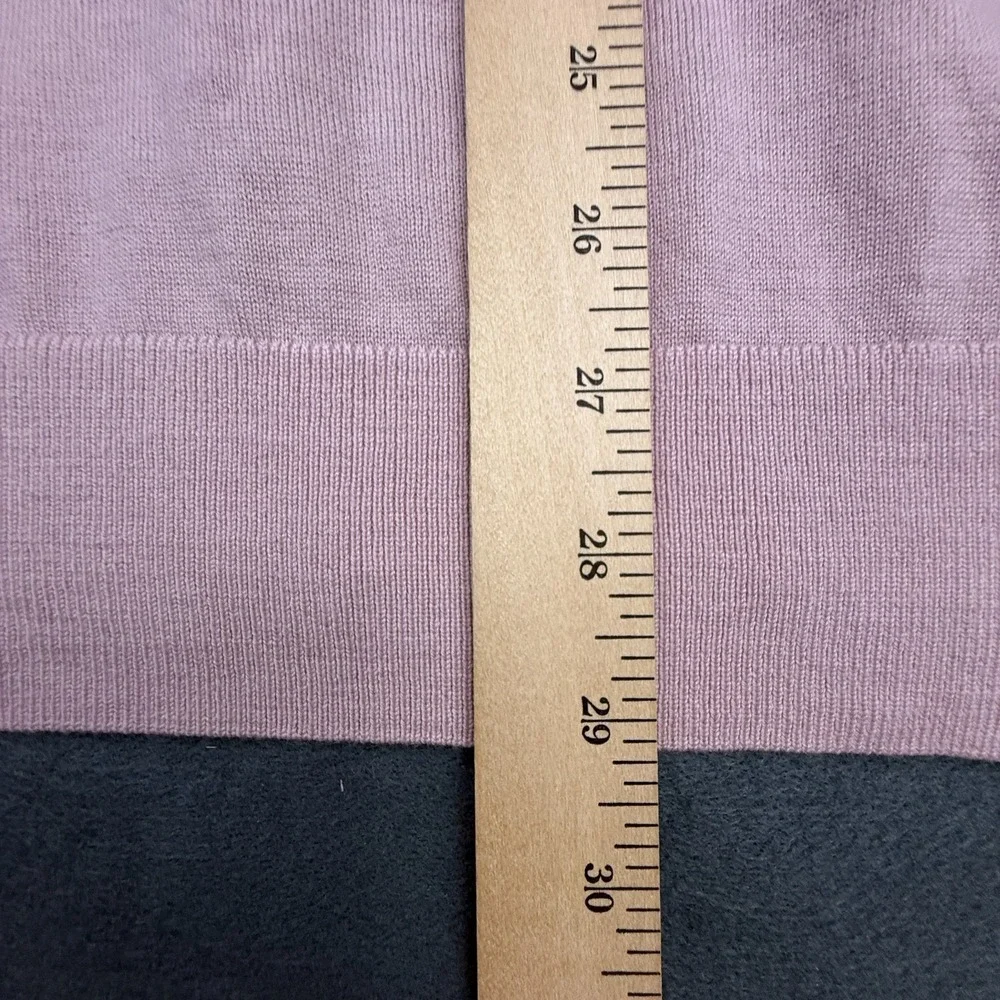 Banana Republic Sweater Mens Large Tall Pink V Neck Merino Wool Long Sleeve